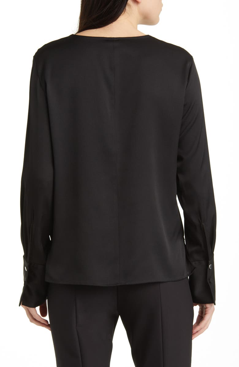 BOSS Bidinta Silk Blend Top, Alternate, color, Blk