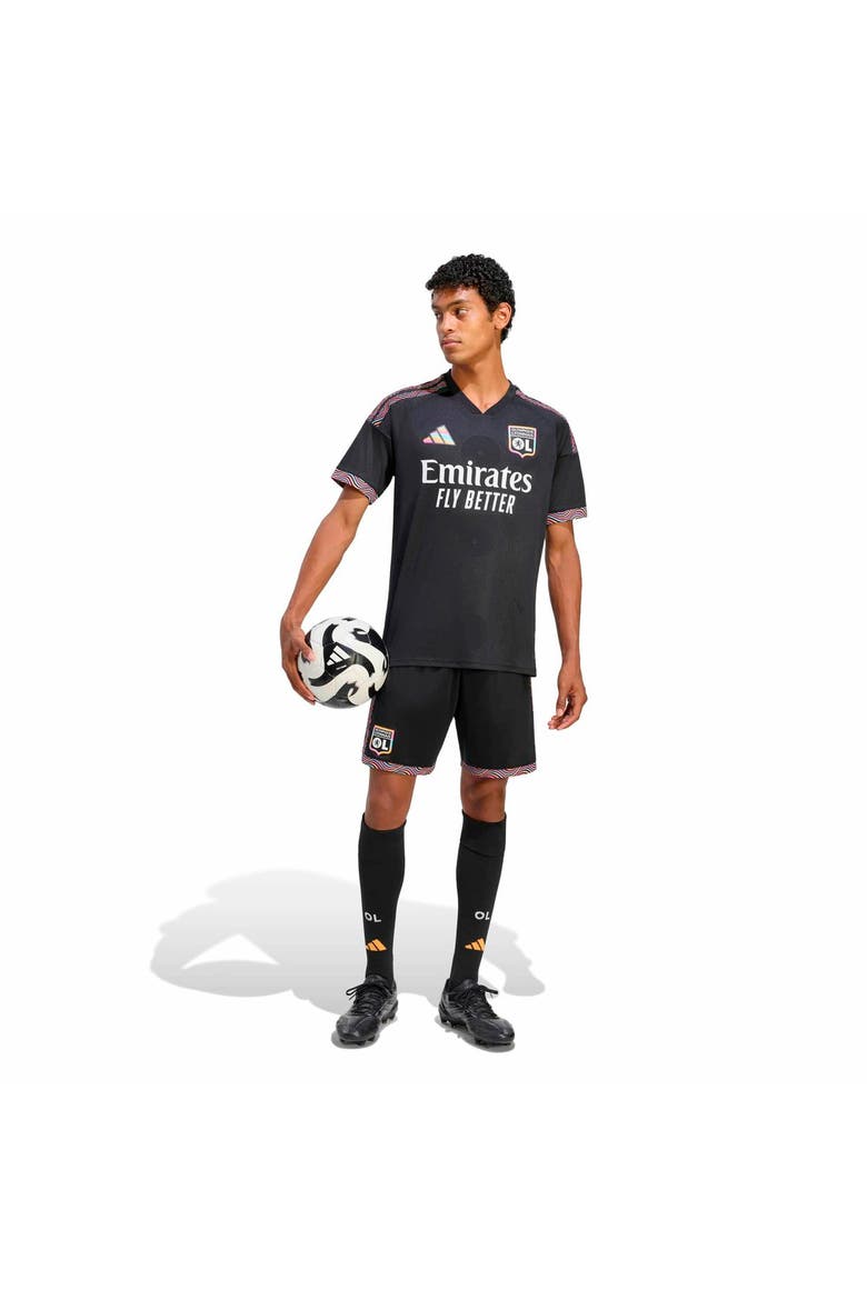 Men's adidas  Black Olympique Lyonnais 2026/27 Third Replica Jersey, Alternate, color, Black