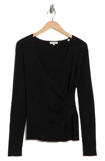 MAX STUDIO Faux Wrap Knit Sweater
