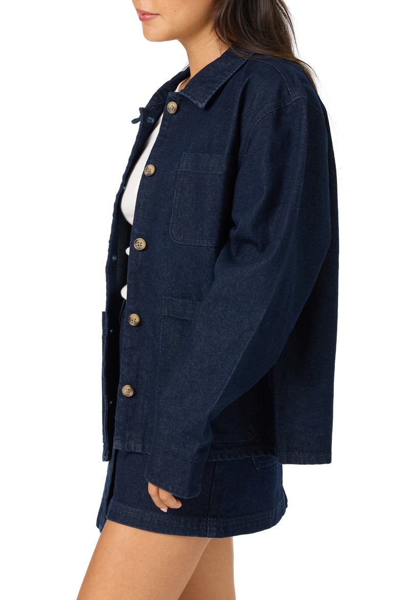 OG Chance Denim Jacket, Alternate, color, DARK INDIGO WASH