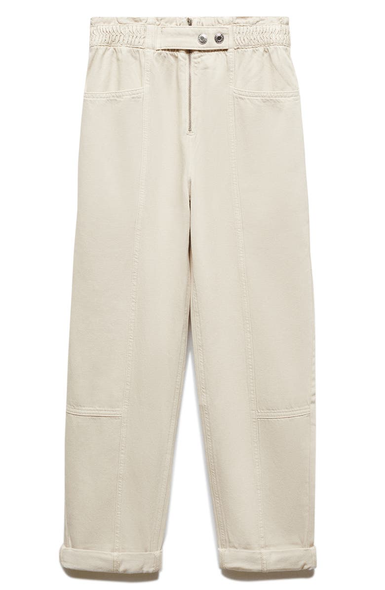 MANGO High Waist Taper Leg Ankle Jeans, Alternate, color, 