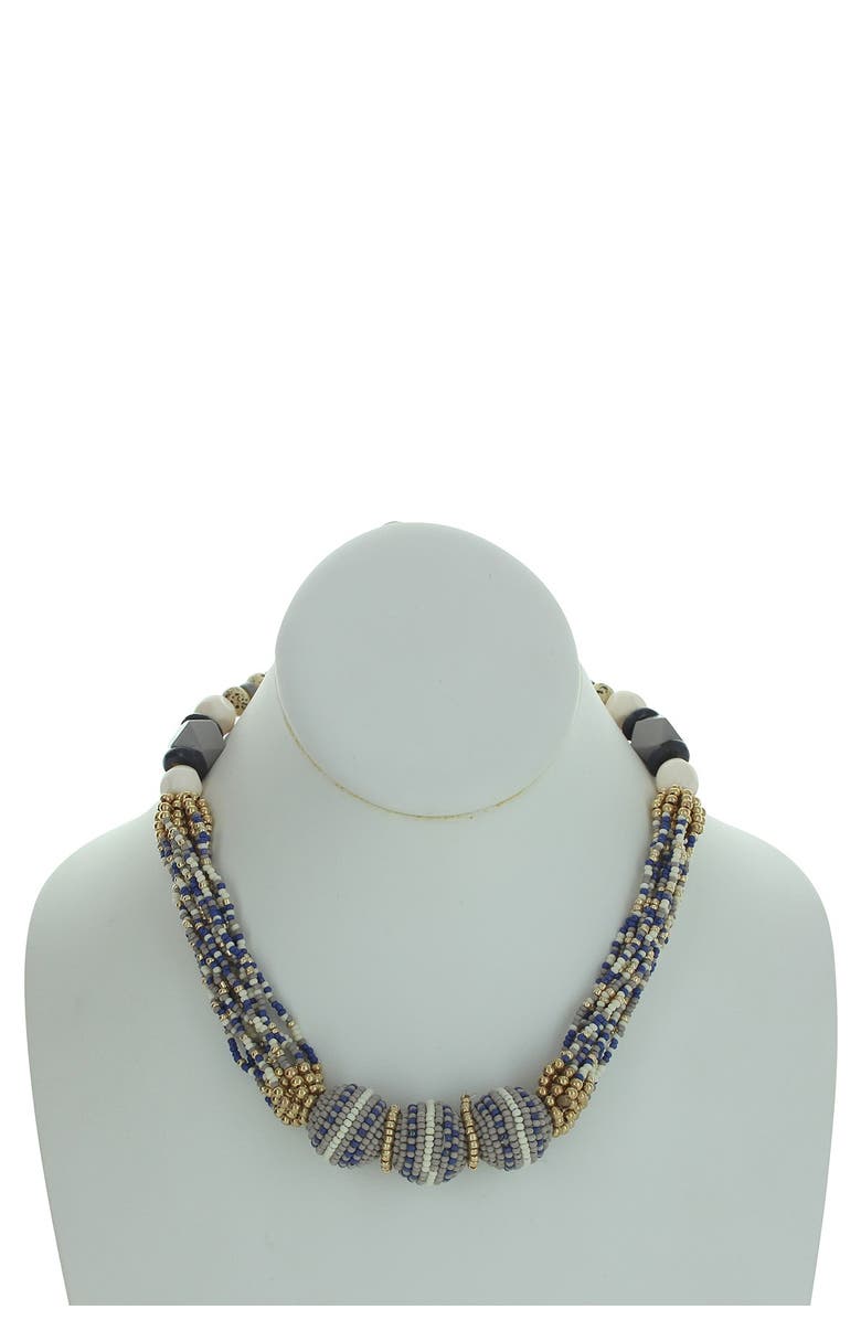 OLIVIA WELLES Sloane 14K Gold Plated Beaded Multi Strand Necklace, Alternate, color, 