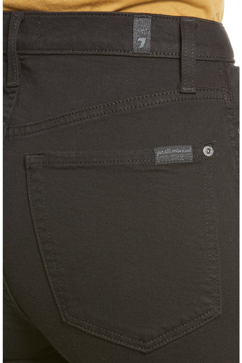 High Waist Crop Straight Leg Jeans, Alternate, color, BLACK