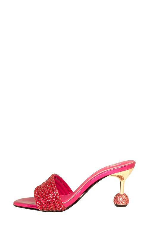 Ninety Union Sassy Crystal Slide Sandal In Fuchsia