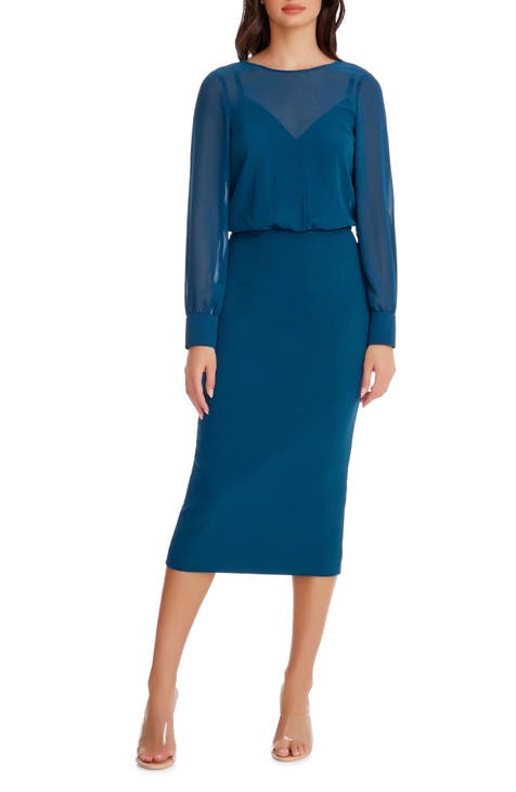 Nordstrom fashion blue velvet dress