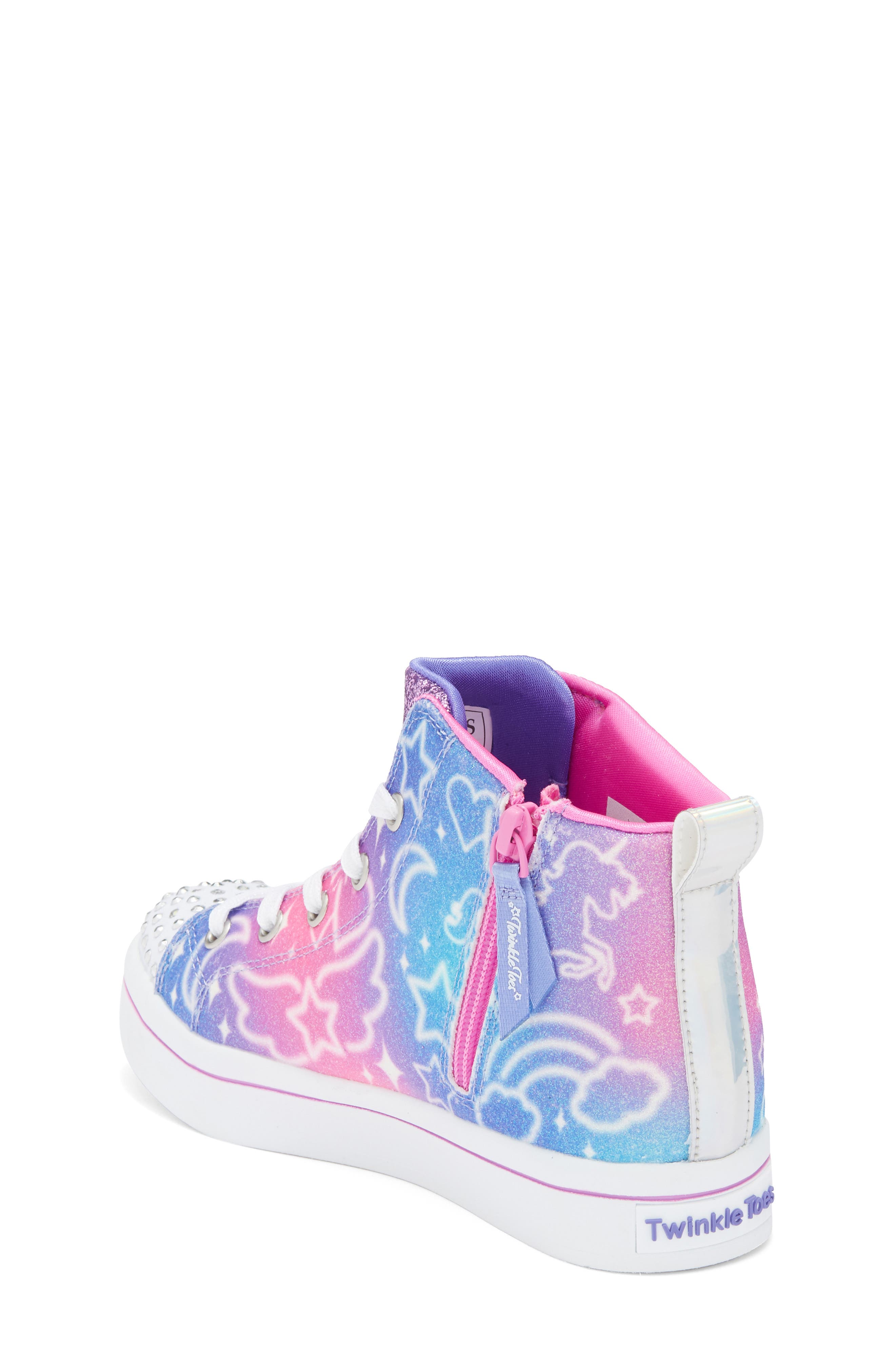 SKECHERS Kids' Twi-Lites 2.0 Light-Up High Top Sneaker, Alternate, color, Pink