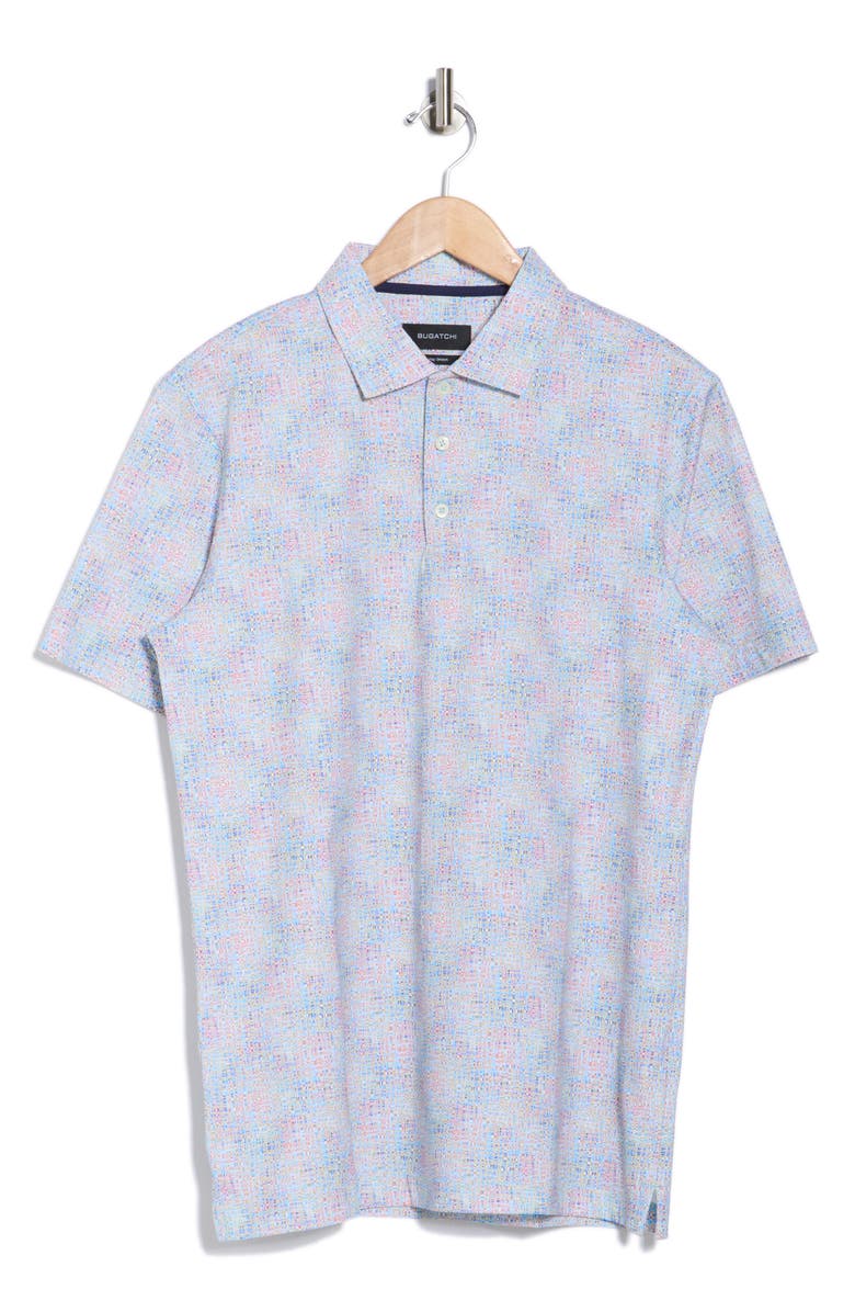 Bugatchi Abstract Print OoohCotton<sup>®</sup> Knit Polo, Alternate, color, Dust