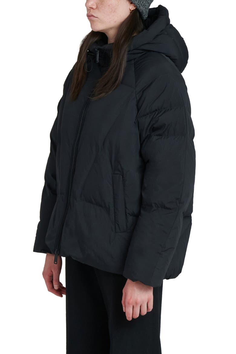 Elango Water Resistant Hooded Down Puffer Jacket, Alternate, color, BLACK