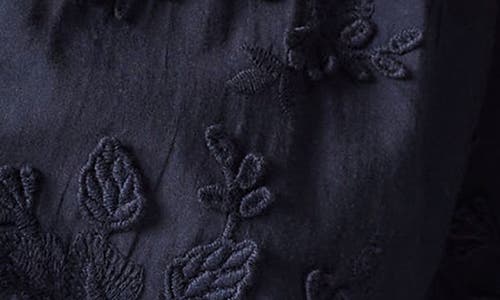 & Other Stories Floral Appliqué Blouse In New Navy