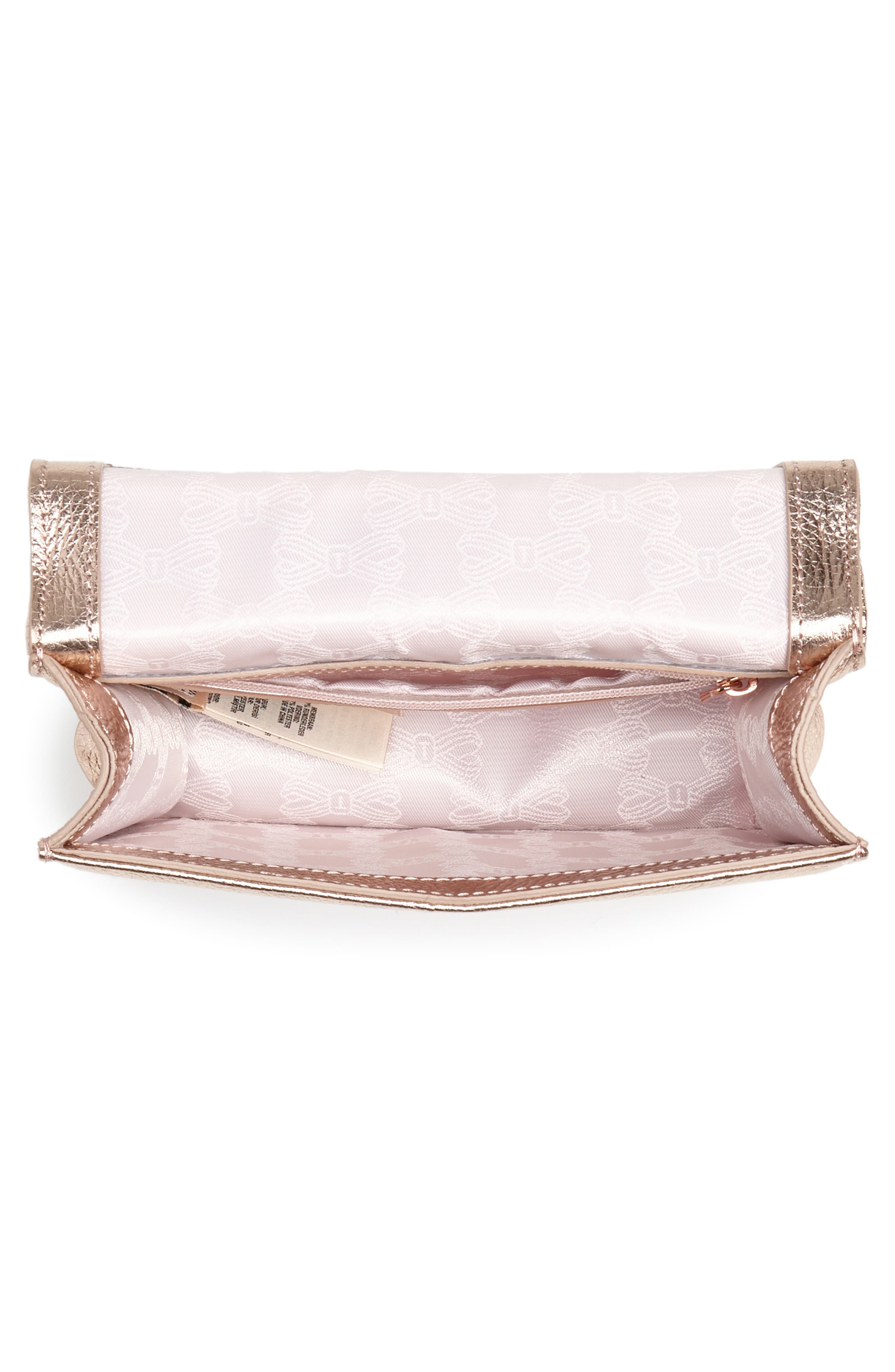 Micro Leather Crossbody Bag, Alternate, color, ROSE GOLD