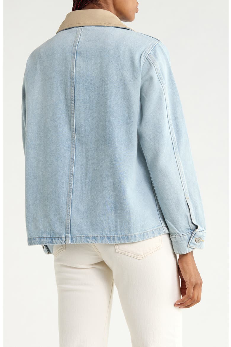 Canvas Collar Denim Barn Jacket, Alternate, color, GOOD LOOKING