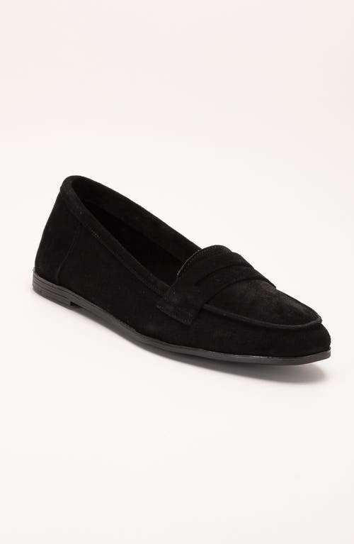 Forever & Always Shoes Dorothy Leather Loafer in Black Suede Leather at Nordstrom, Size 6.5