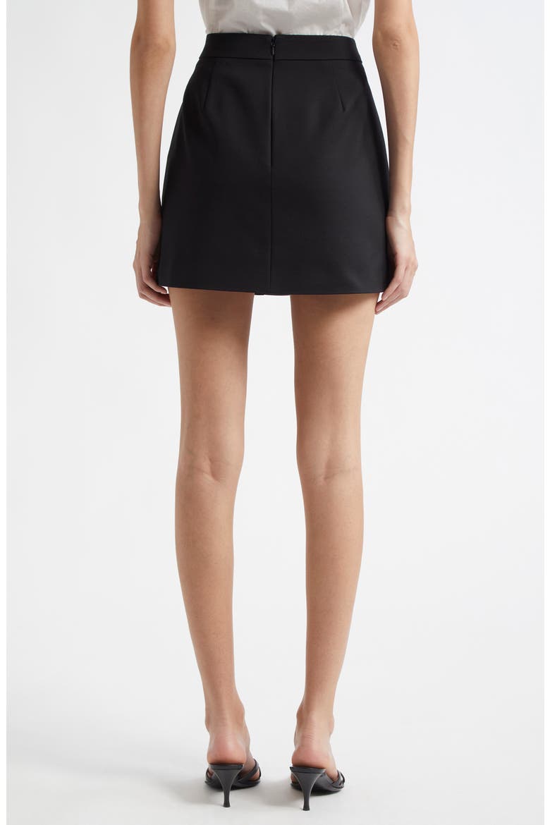 Behati Button Front Miniskirt, Alternate, color, BLACK