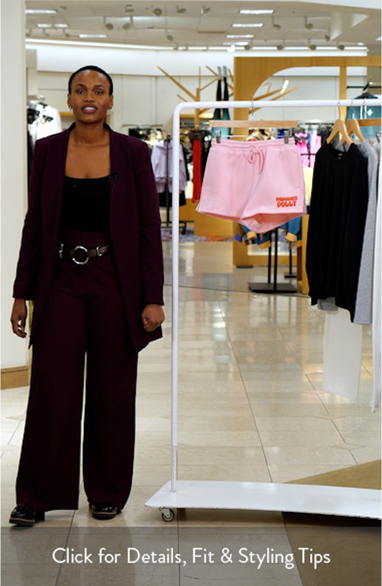 Cotton Blend Drawstring Sweat Shorts, sales video thumbnail