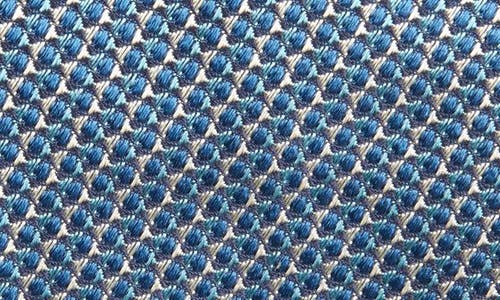 Canali Neat Silk Tie In Blue