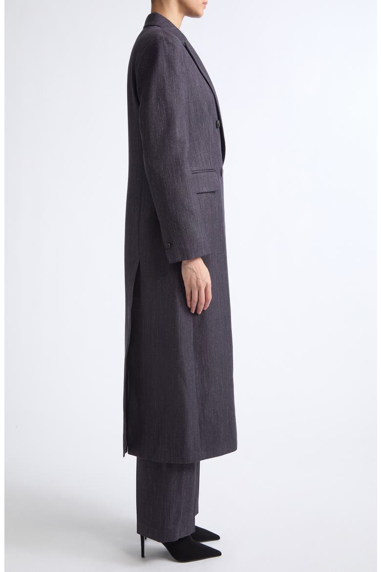 Herringbone Wool Blend Duster Jacket, Alternate, color, 177 AMETHYST