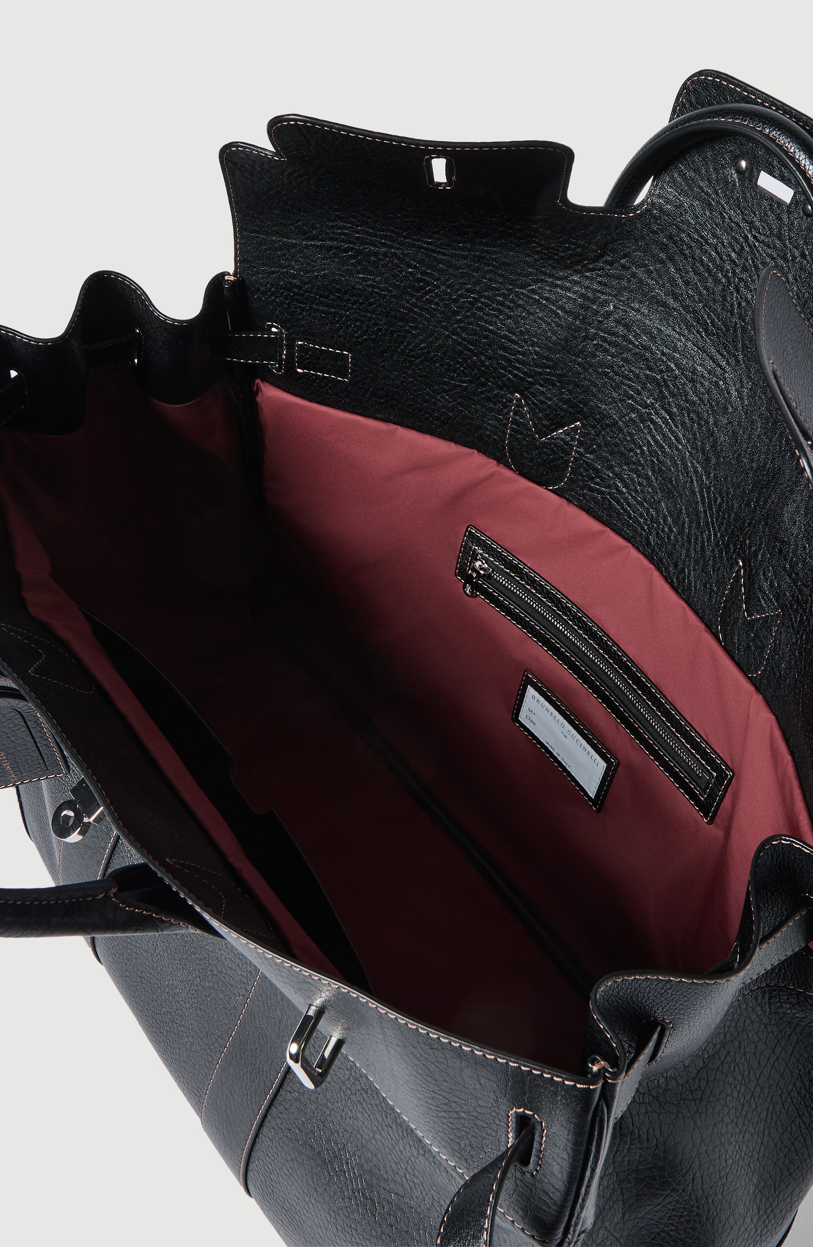 Grained calfskin country bag, Alternate, color, Black