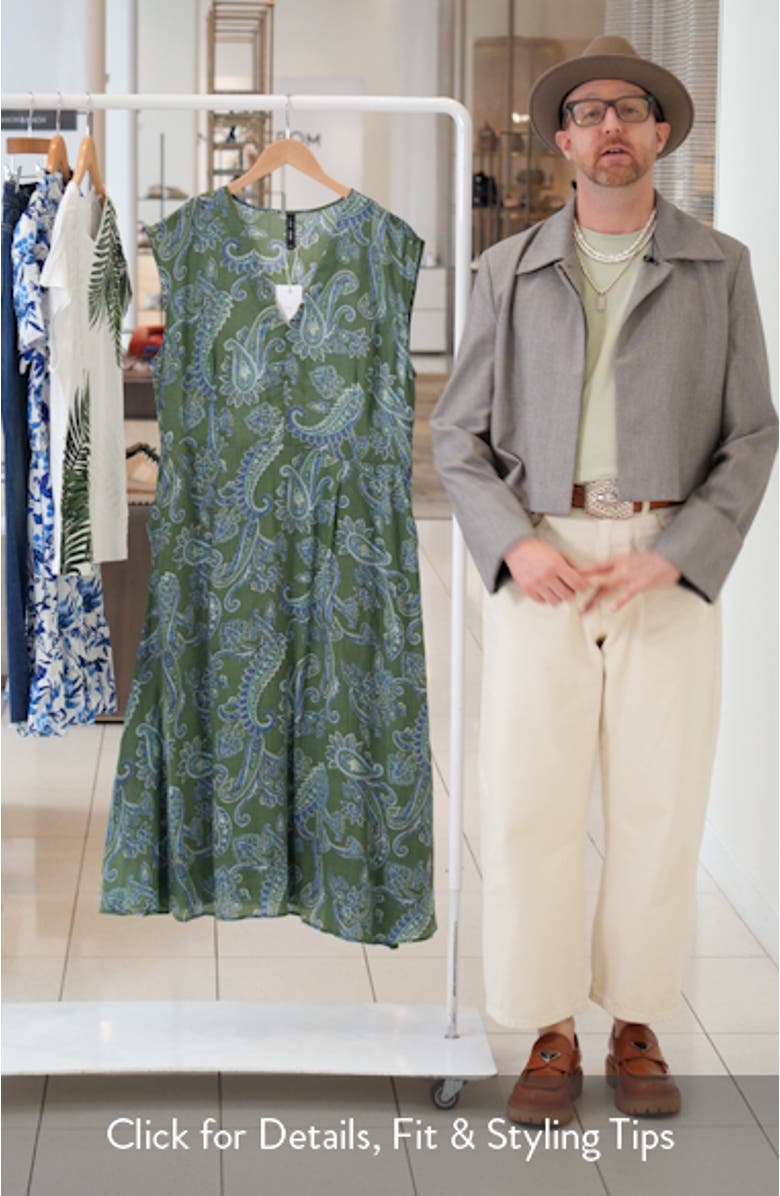 Paisley Print Midi Dress, sales video thumbnail