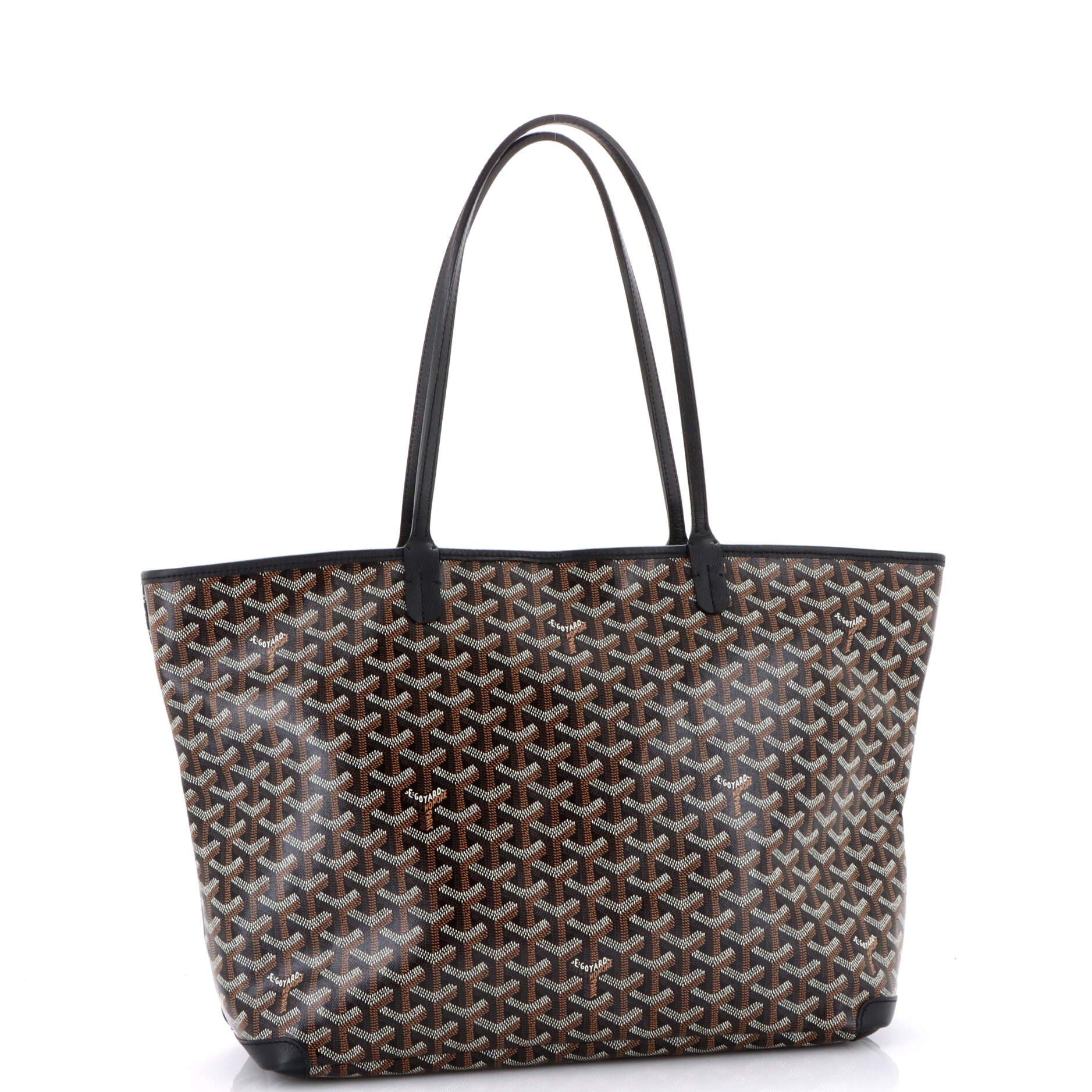 Pre-Owned Goyard Artois Tote Coated Canvas MM, Alternate, color, Black