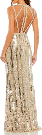 Mac shops Duggal Embellished Open Back Gown