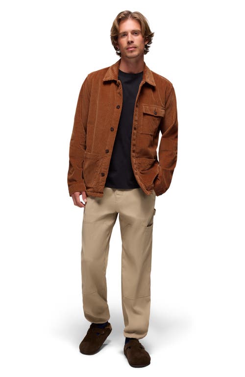 Prana Ridgecrest Organic Cotton Corduroy Chore Coat In Brown
