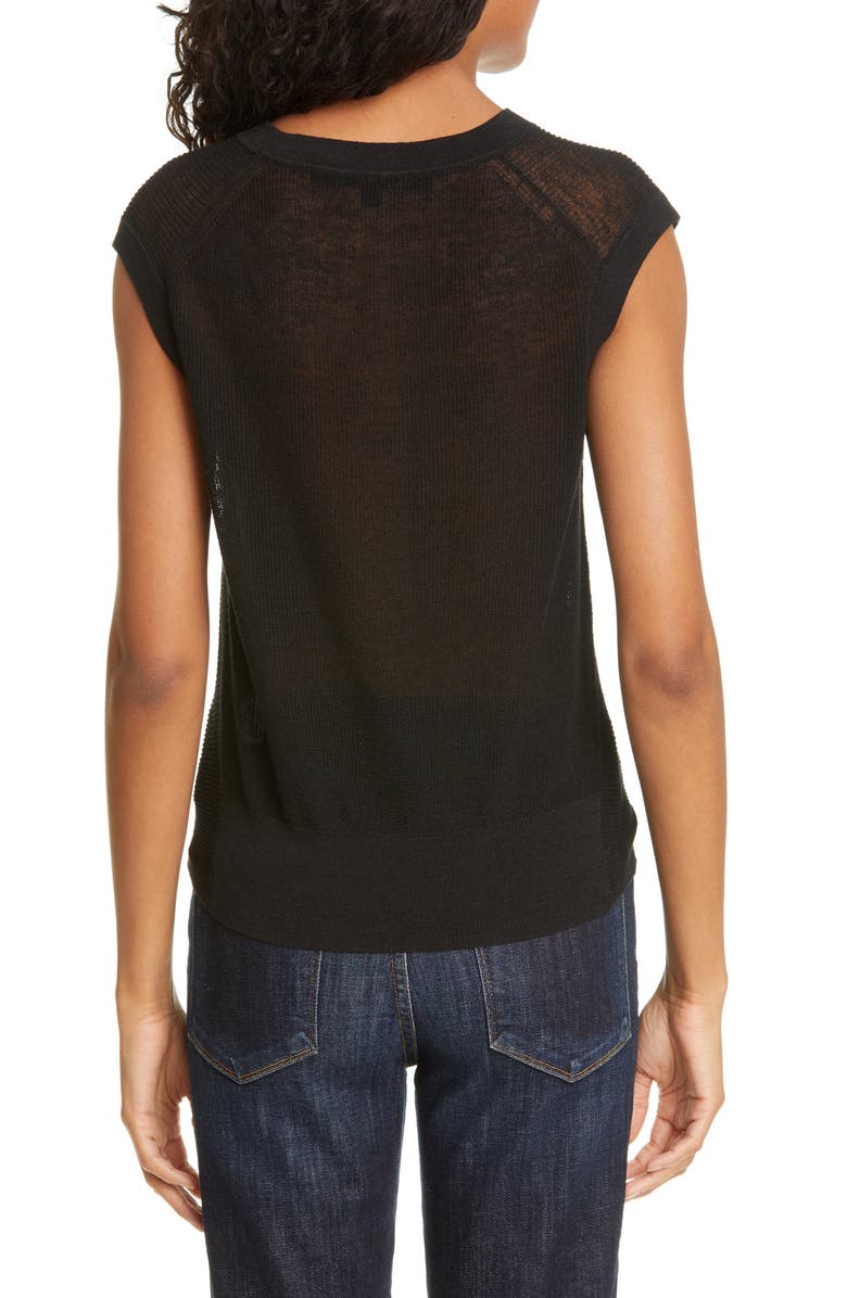 Veronica Beard Kellen Linen Blend Tank, Alternate, color,