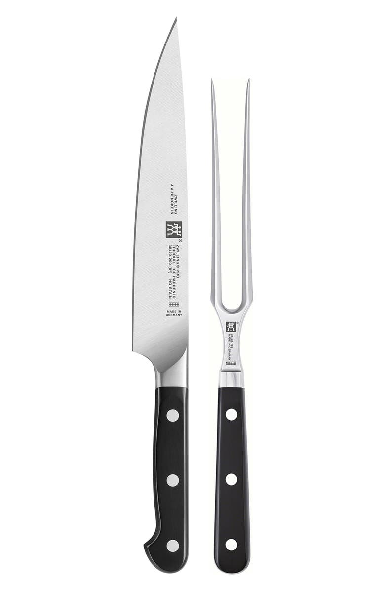 ZWILLING Pro Carving Knife & Fork Set, Main, color, 