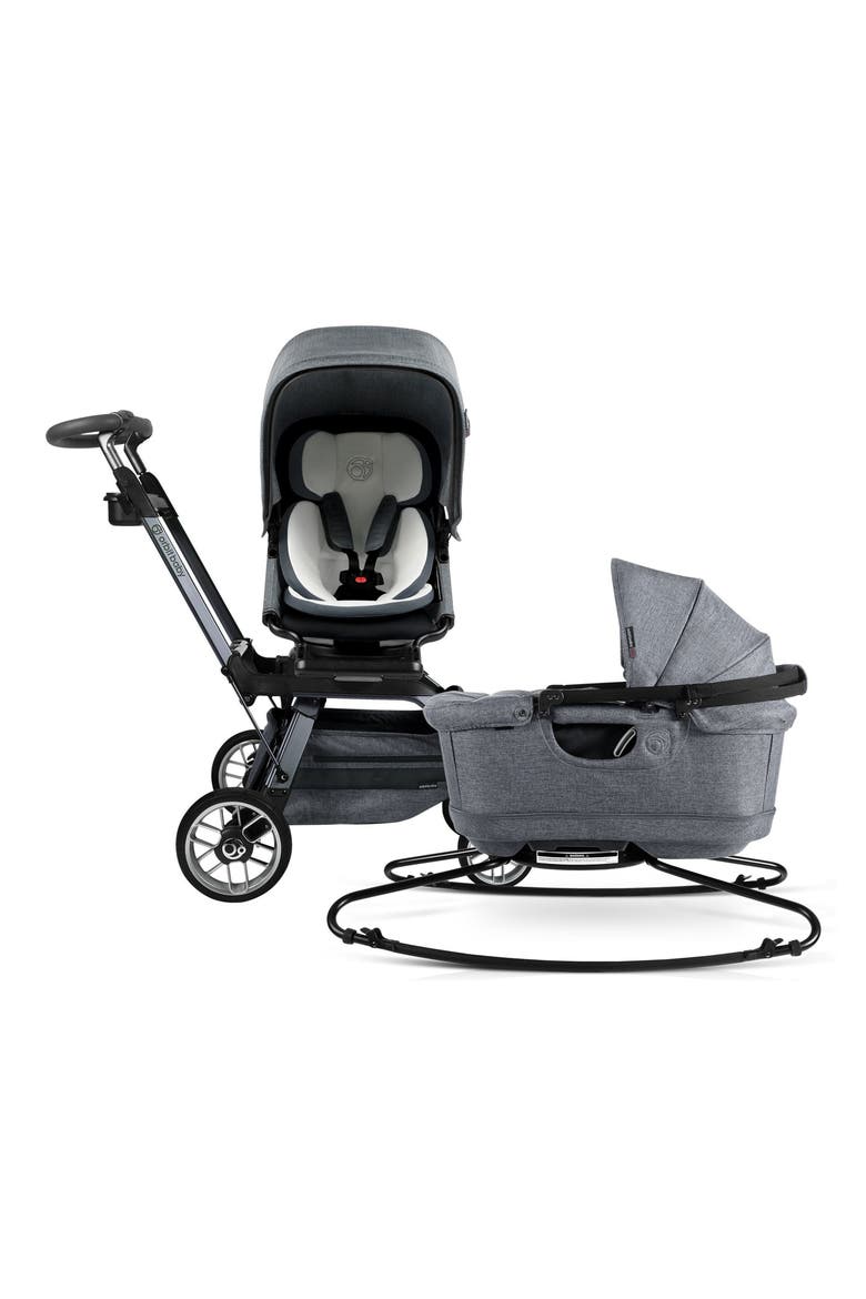 Stroll & Lounge G5 Bassinet & Stroller Travel System, Main, color, TITANIUM/ MELANGE GRAY