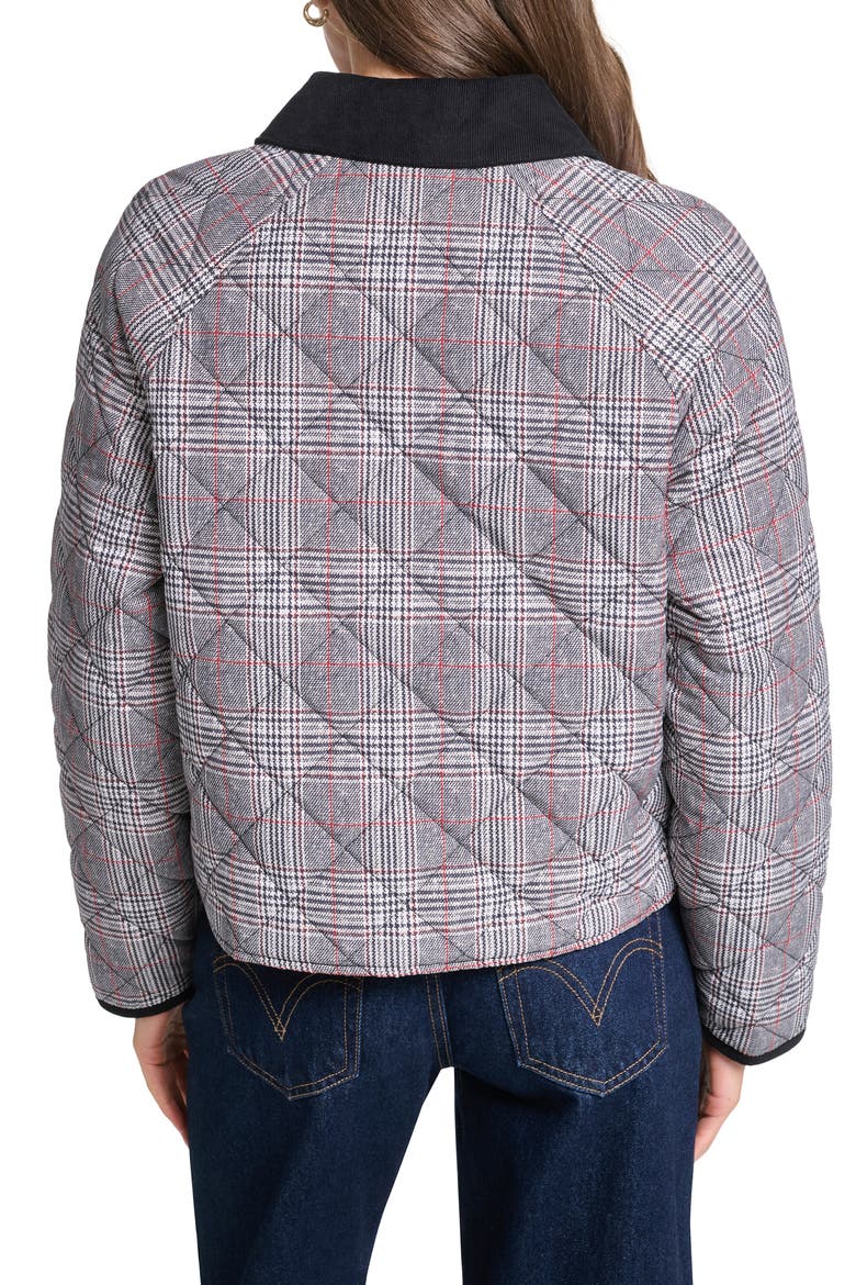 Quilted Barn Jacket, Alternate, color, BLACK/ WHITE