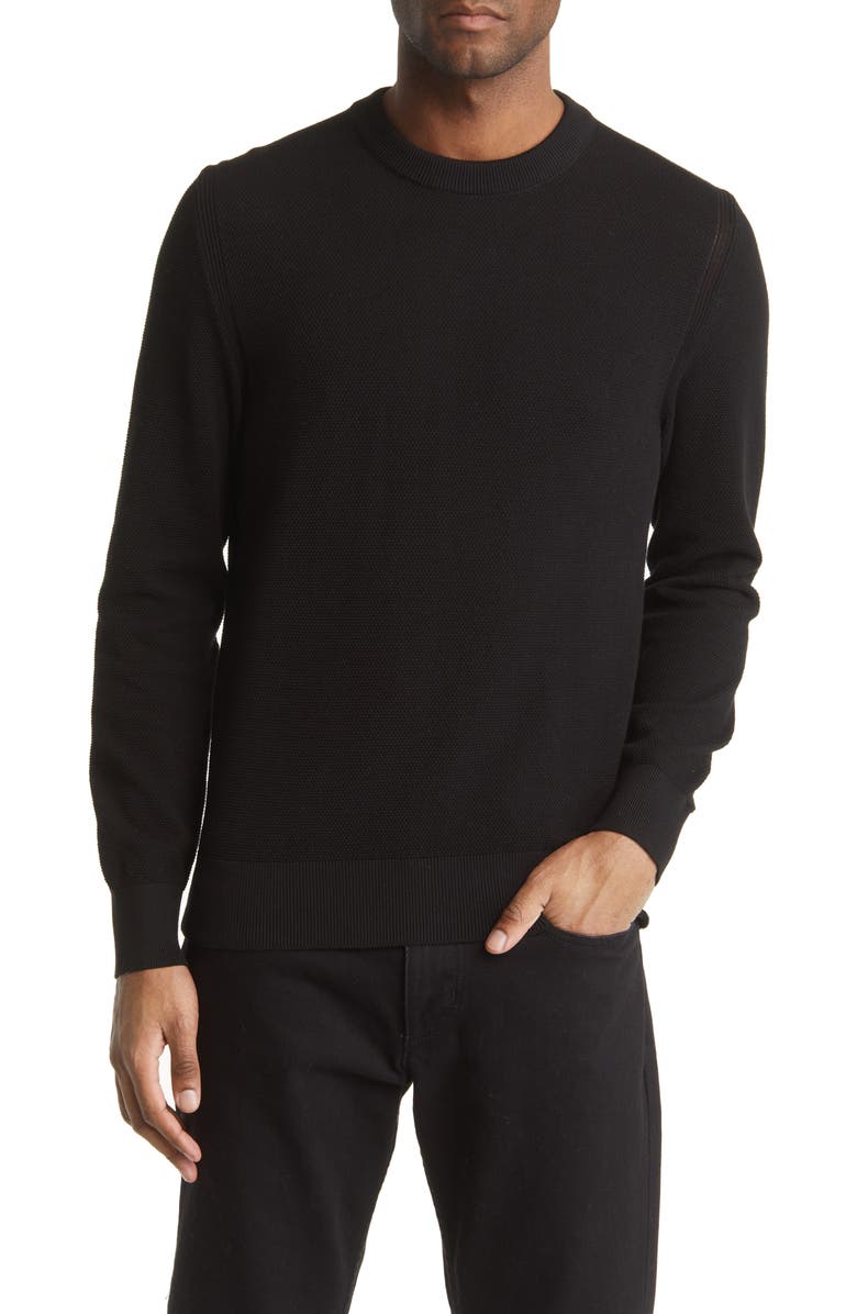 BOSS Ecaio Solid Crewneck Sweater, Main, color, 