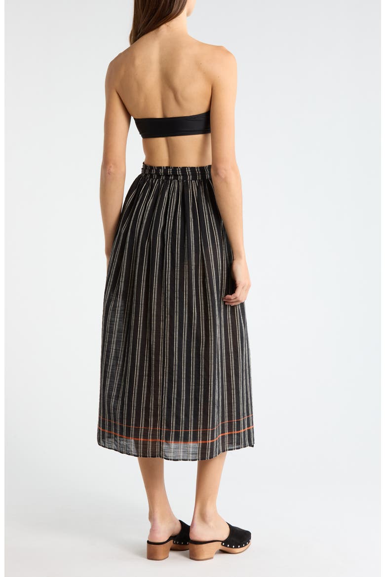 Suri Stripe Cover-Up Skirt, Alternate, color, NOIR STRIPE