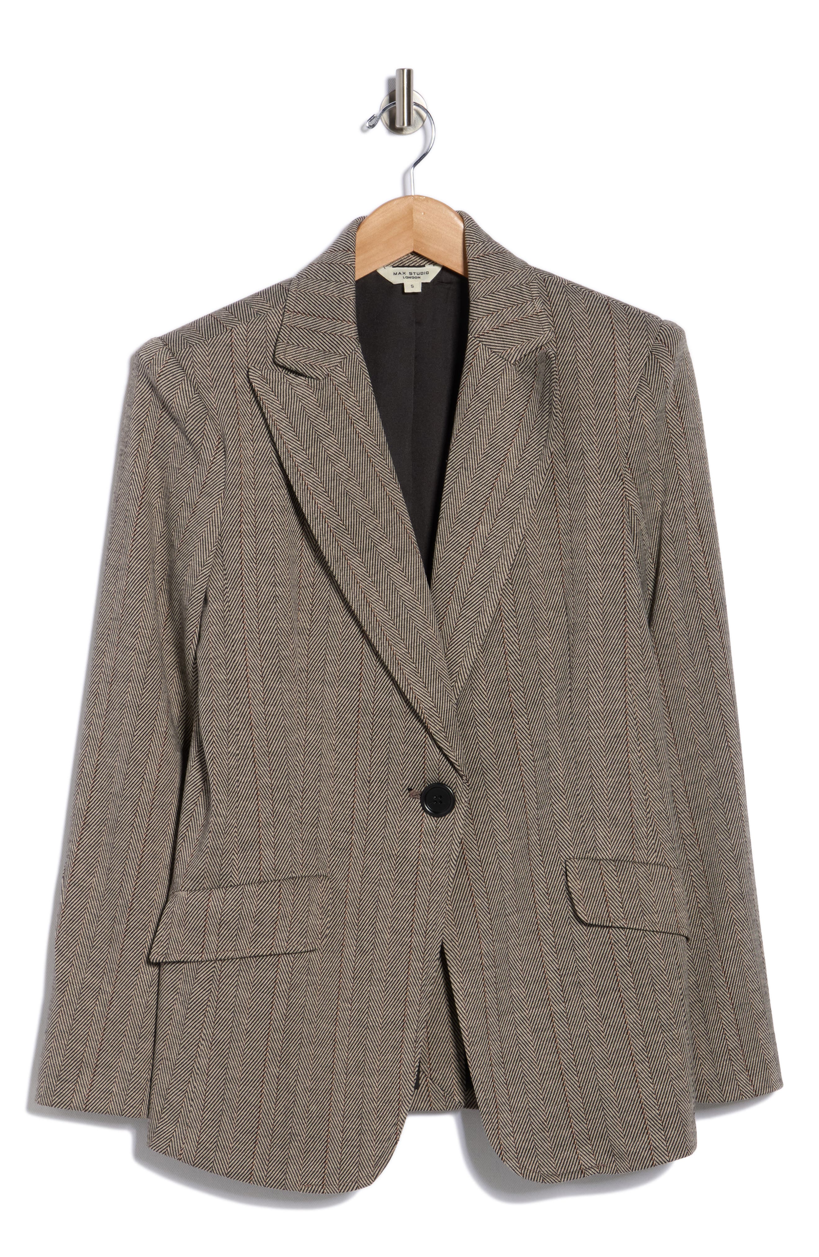 MAX STUDIO Houndstooth Knit Blazer