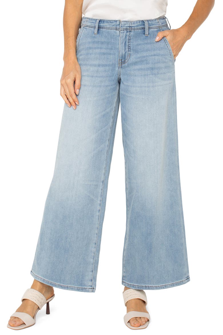 High Waist Wide Leg Jeans, Alternate, color, LAS VIRGENES