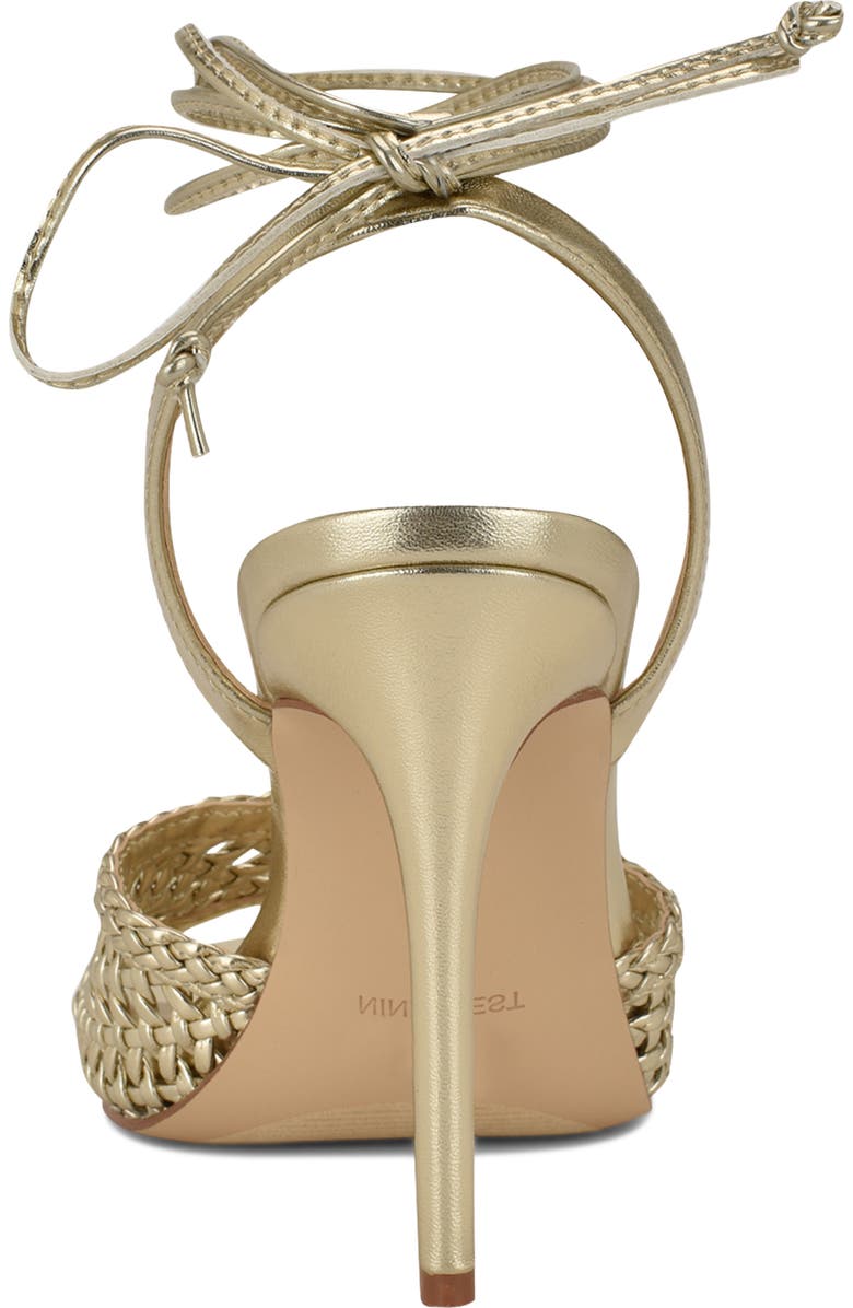 Nine West Merta Stiletto Sandal, Alternate, color, Gold