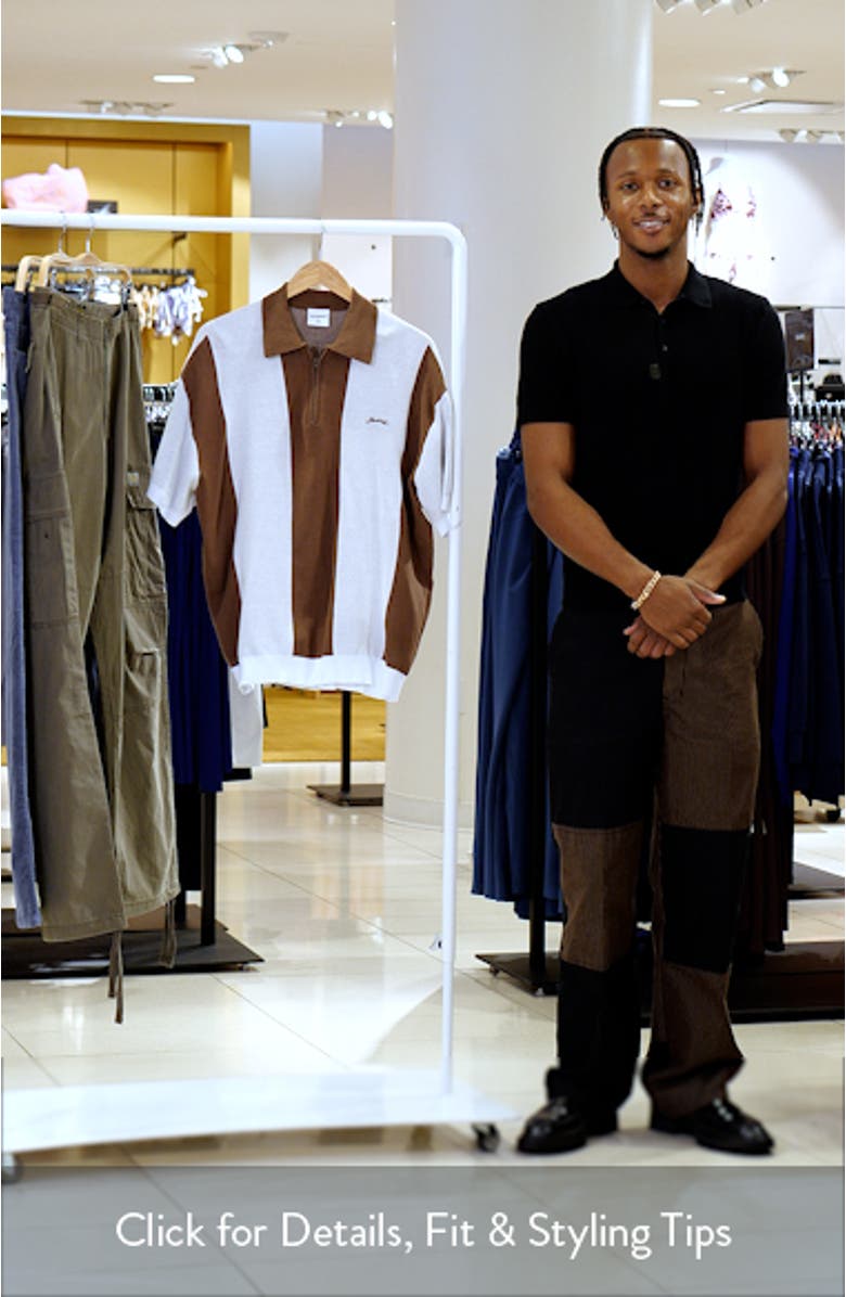 Umpire Stripe Half Zip Polo, sales video thumbnail