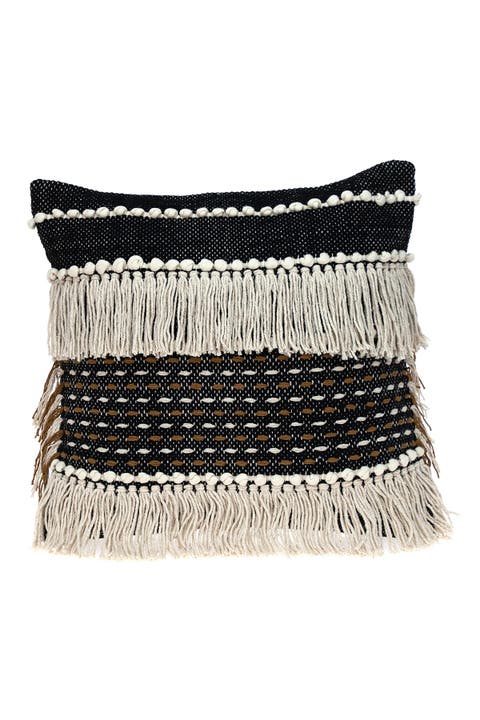 Marley Transitional Black Throw Pillow