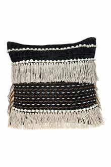 PARKLAND COLLECTION Marley Transitional Black Throw Pillow