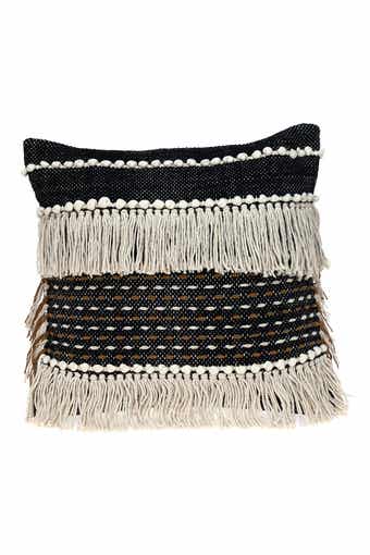 PARKLAND COLLECTION Marley Transitional Black Throw Pillow