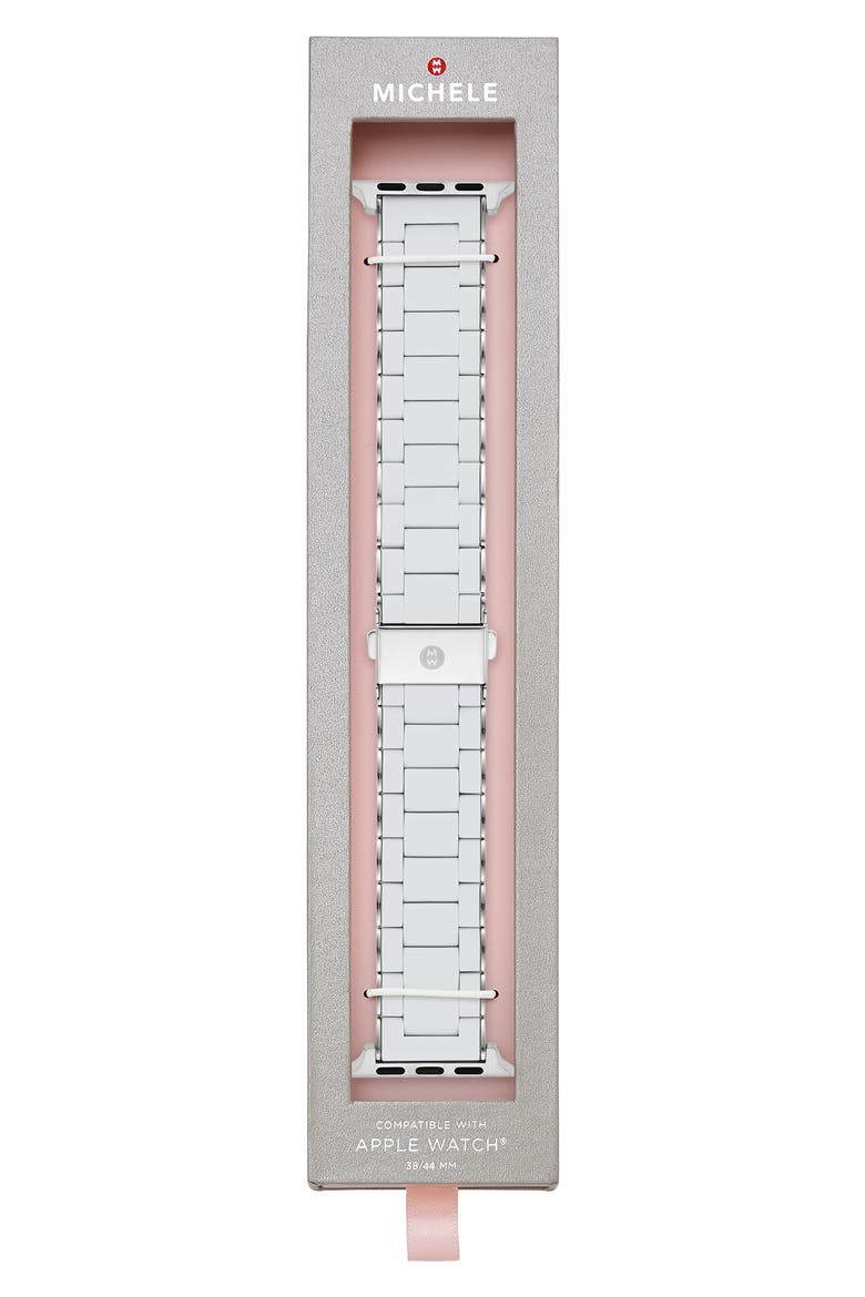 Silicone Apple Watch® Watchband, Alternate, color, GRAY / SILVER