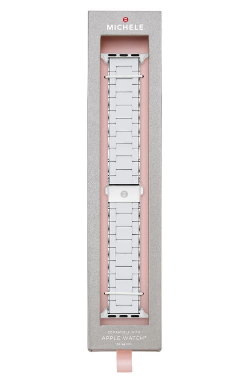 Michele Silicone Apple Watch® Watchband In Metallic
