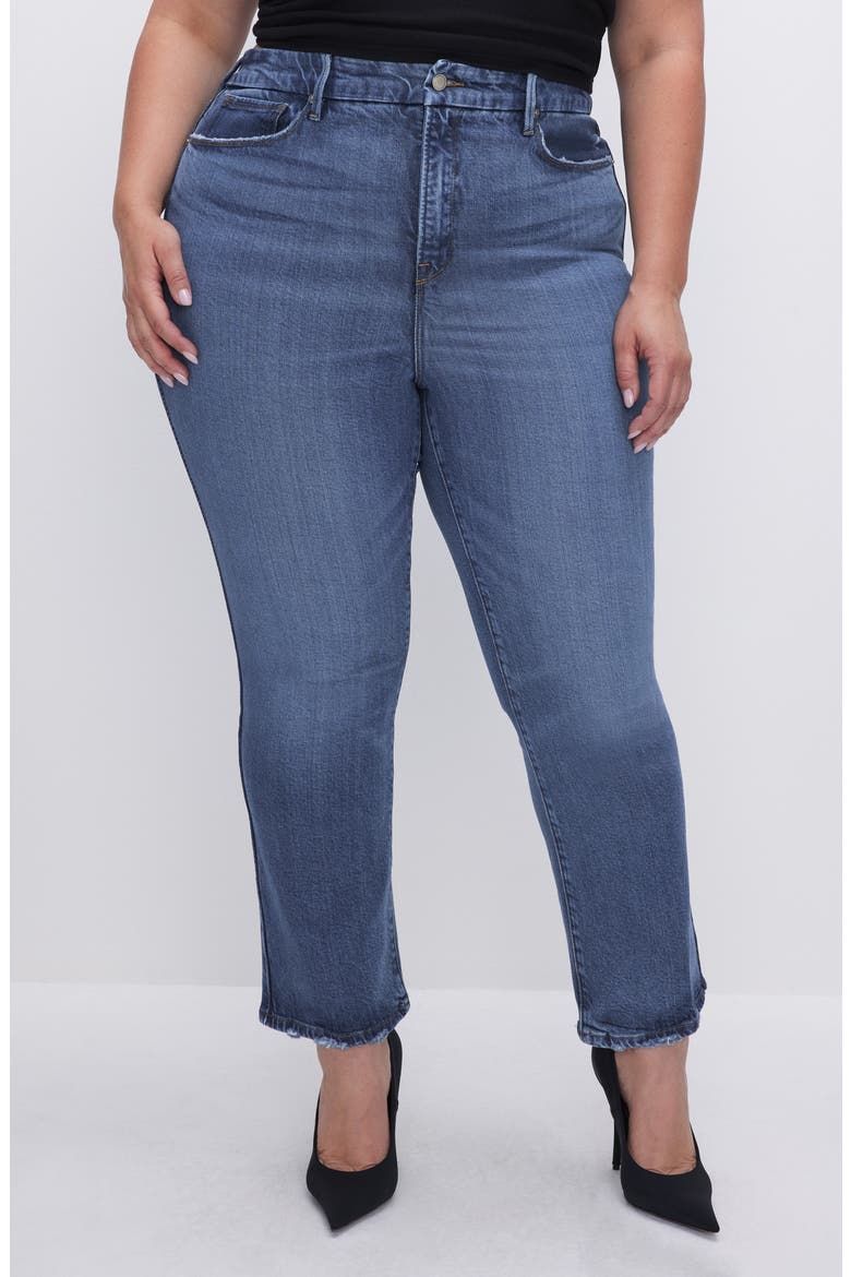 Good Legs Soft-Tech High Waist Ankle Straight Leg Jeans, Alternate, color, INDIGO513