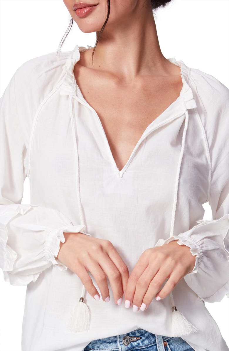 PAIGE Tailynn Ruffle Blouse, Alternate, color, White