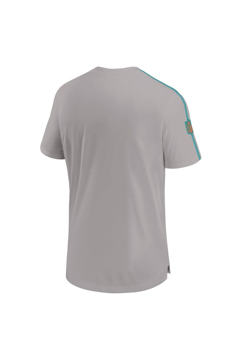 Men's Nike Gray Miami Dolphins 2024 Sideline Coach UV Performance T-Shirt, Alternate, color, Gray