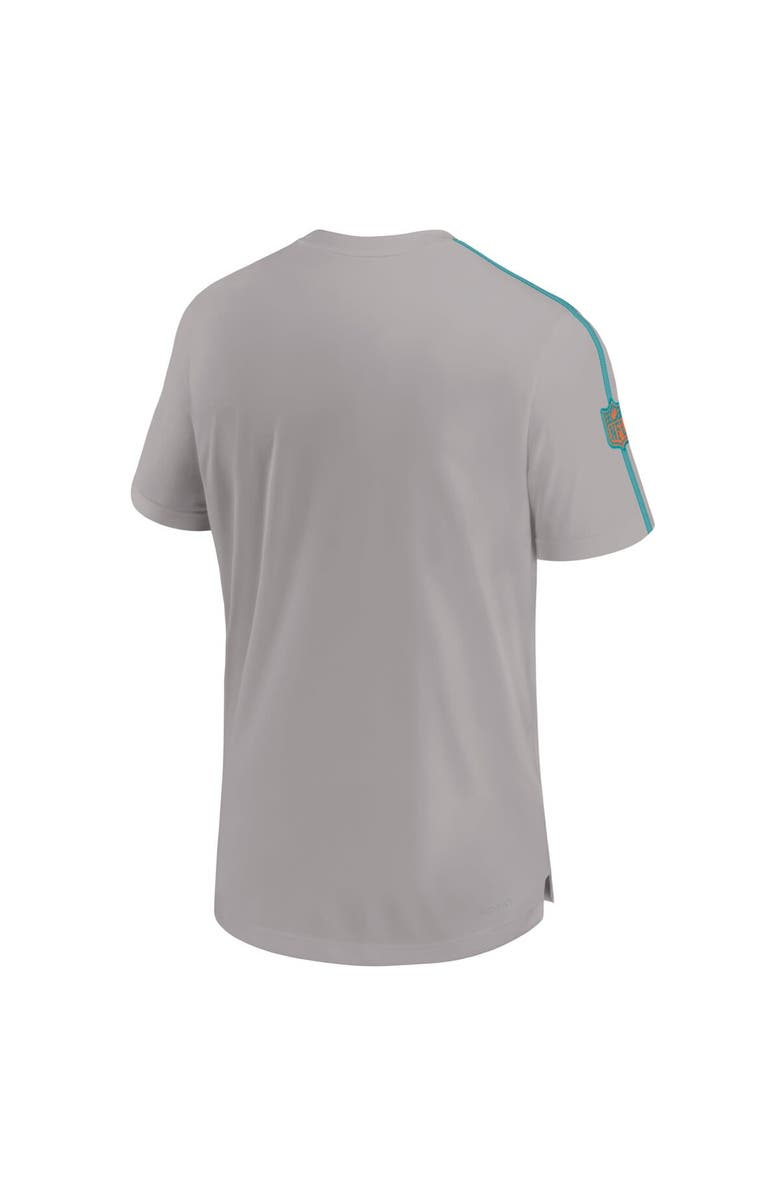 Nike Men's Nike Gray Miami Dolphins 2024 Sideline Coach UV Performance T-Shirt, Alternate, color, Gray
