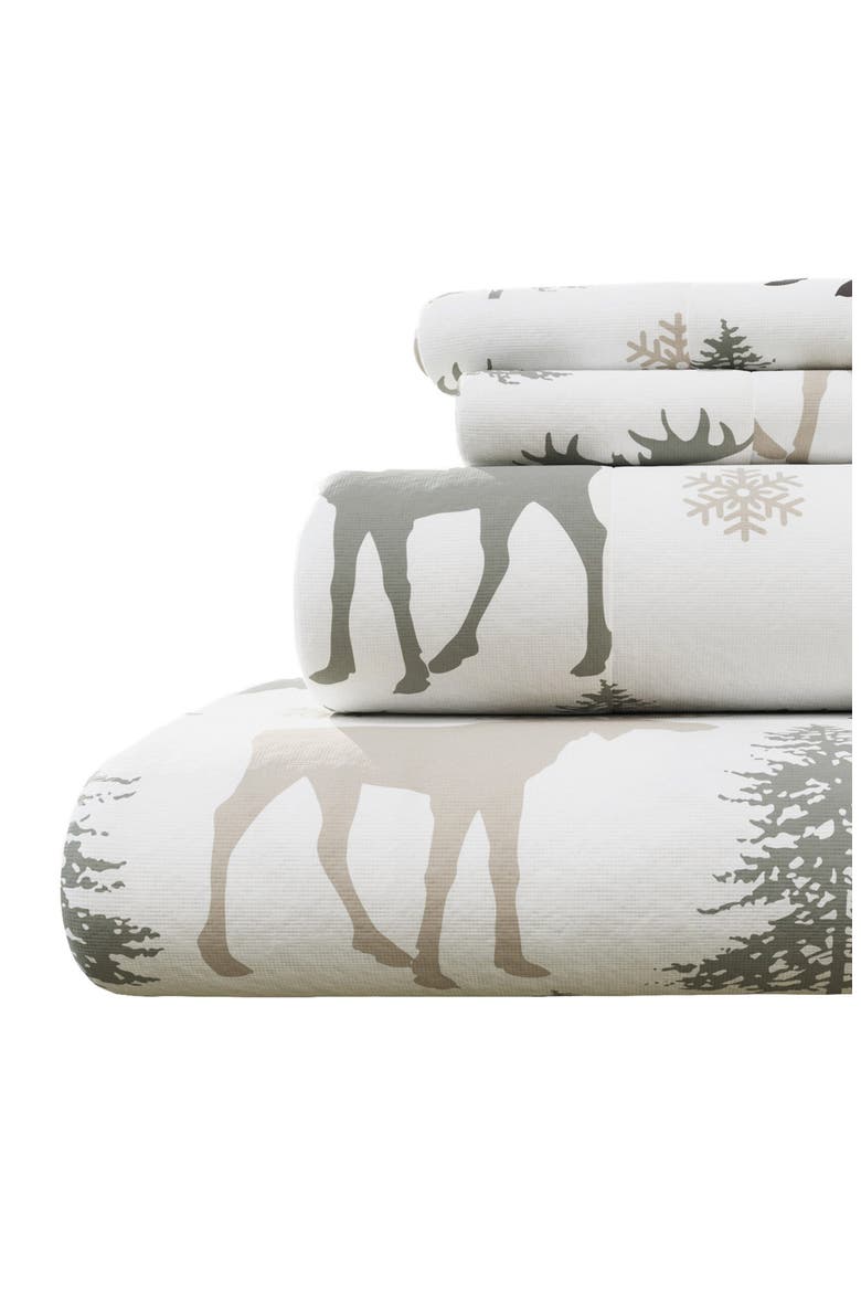 Lodge Print Microfiber Sheet Set, Alternate, color, MOOSE