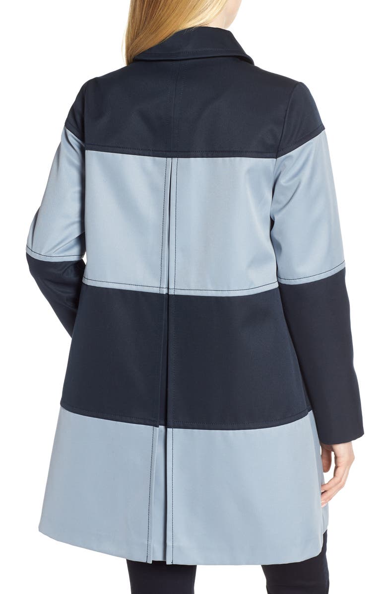 Kate Spade New York colorblock raincoat, Alternate, color, 