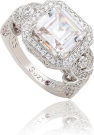 SUZY LEVIAN Pavé Cubic Zirconia Engagement Ring