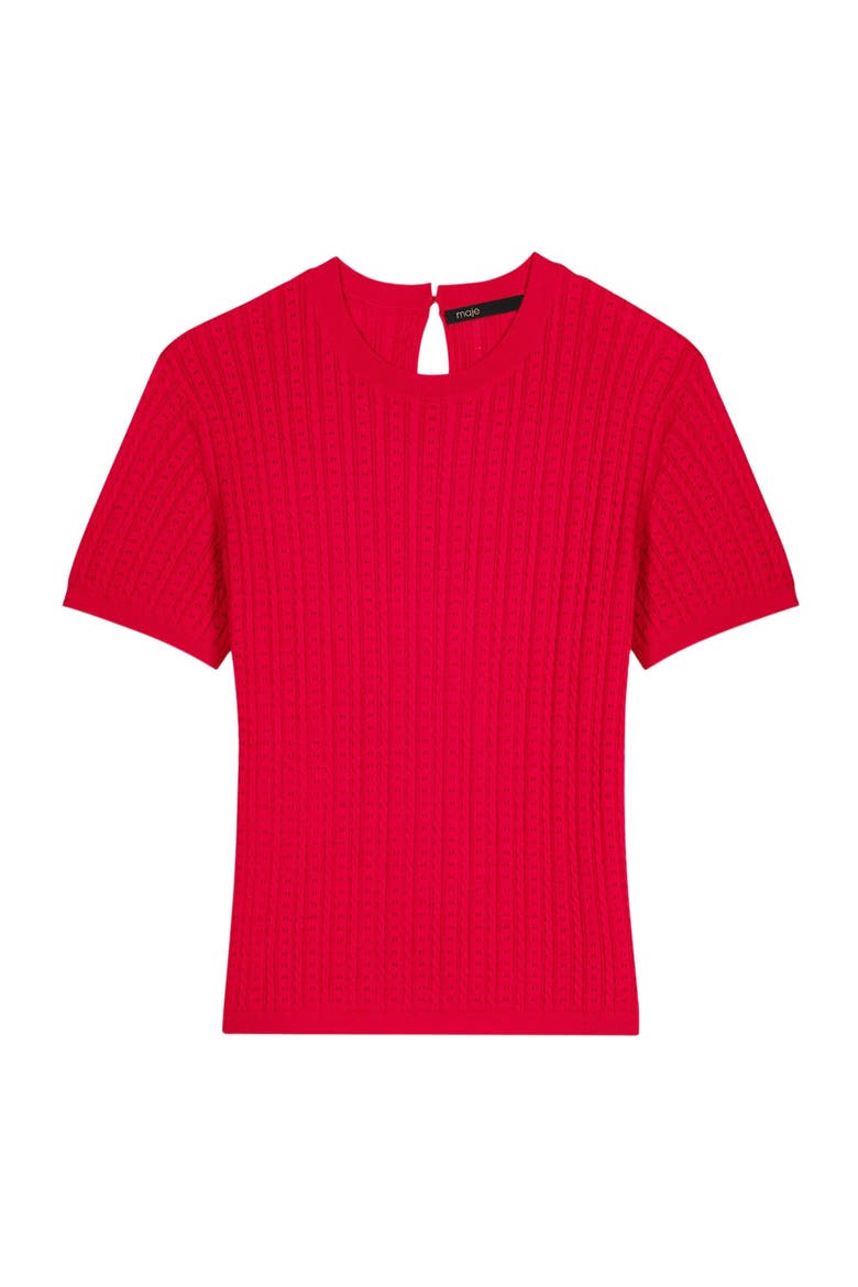 Round-neck sweater, Alternate, color, Red
