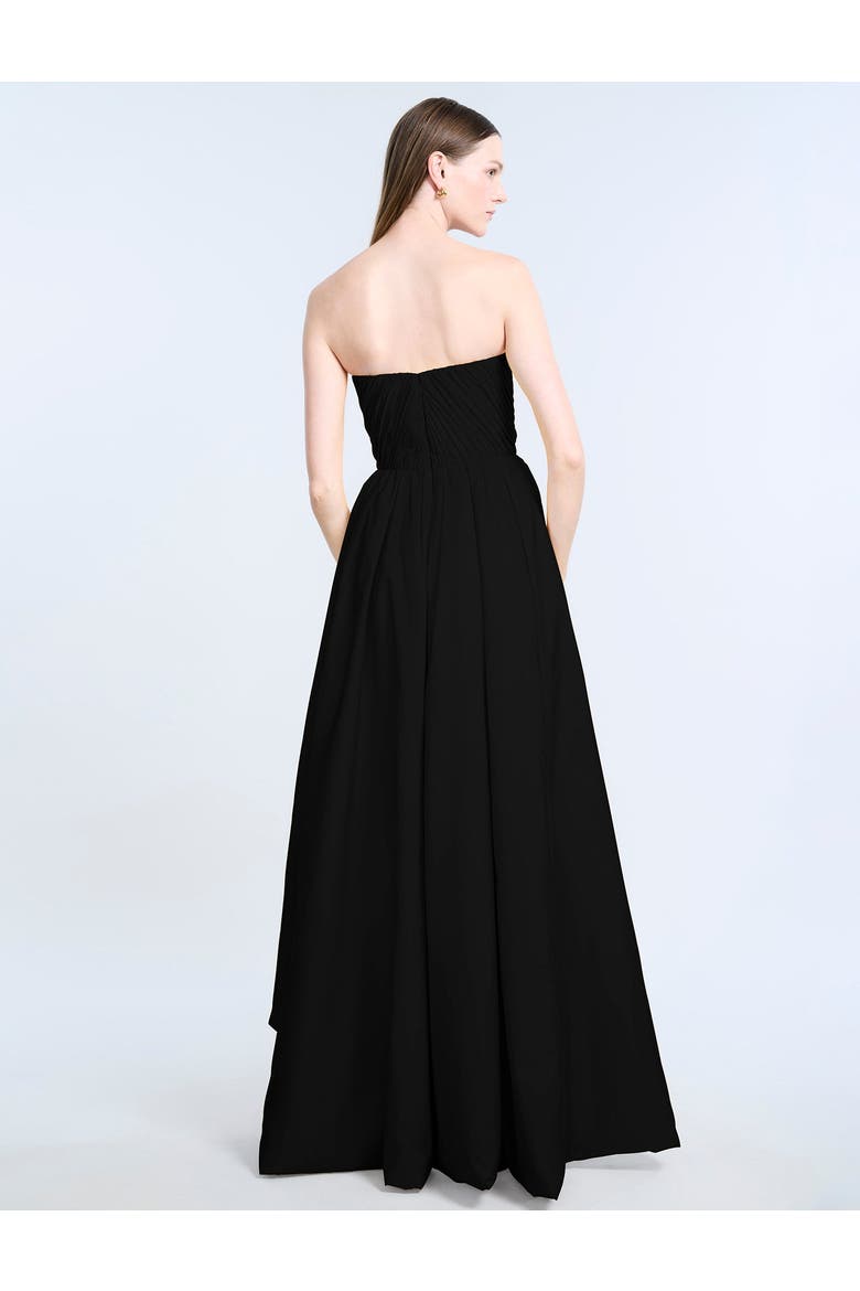 High Slit Ball Gown, Alternate, color, Black