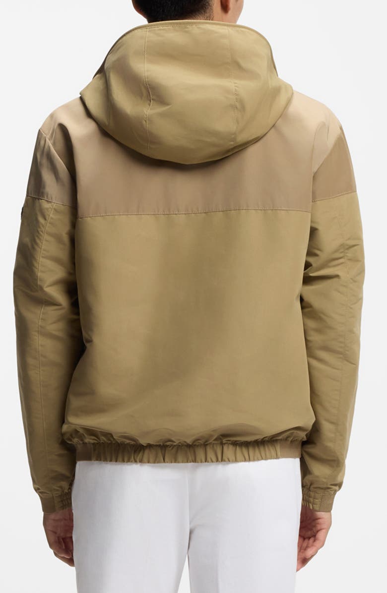 BOSS Cierno4 Hooded Recycled Polyester Jacket, Alternate, color, Beige/ Khaki